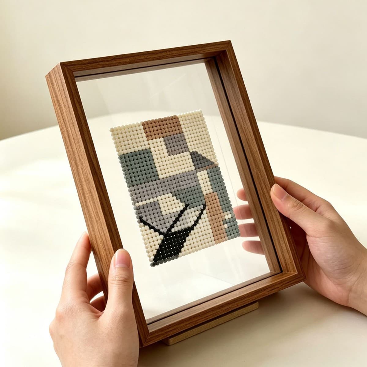 Pindou display frame acrylic photo frame puzzle double-sided handmade diy creative picture frame framed wall hanging transparent large frame