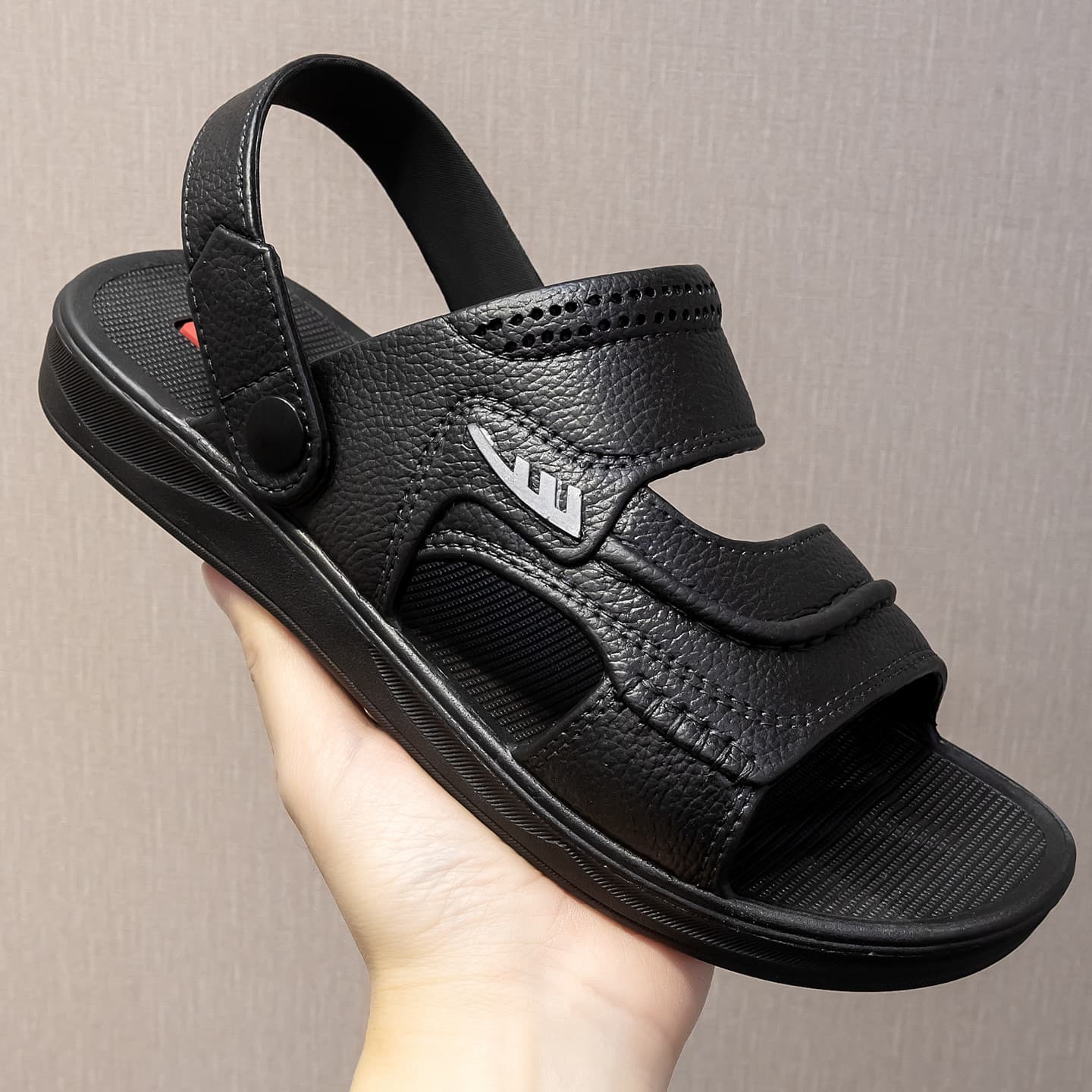 Men's Sandals Summer Outdoor Fashion Non-slip Wear-resistant Thick Sole Soft Sole Closed-toe Sandals Dual-purpose for Driving and Beach