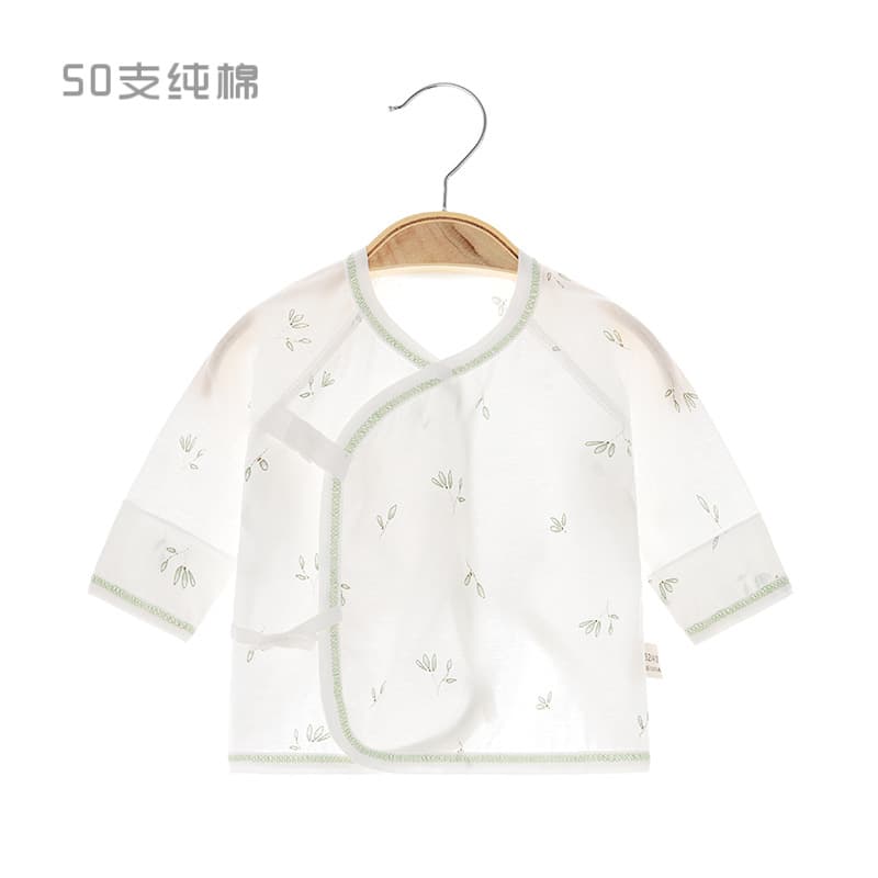 Ultra-Thin Cotton Summer Sleepwear for Newborns Half Back Design Belly Protector Cute Cartoon Print round Neck Soft Fabric