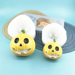 Halloween Scary Pumpkin Funny Pumpkin Squishy Mold Silicone Mold Chocolate Scented Candle Plaster Mold
