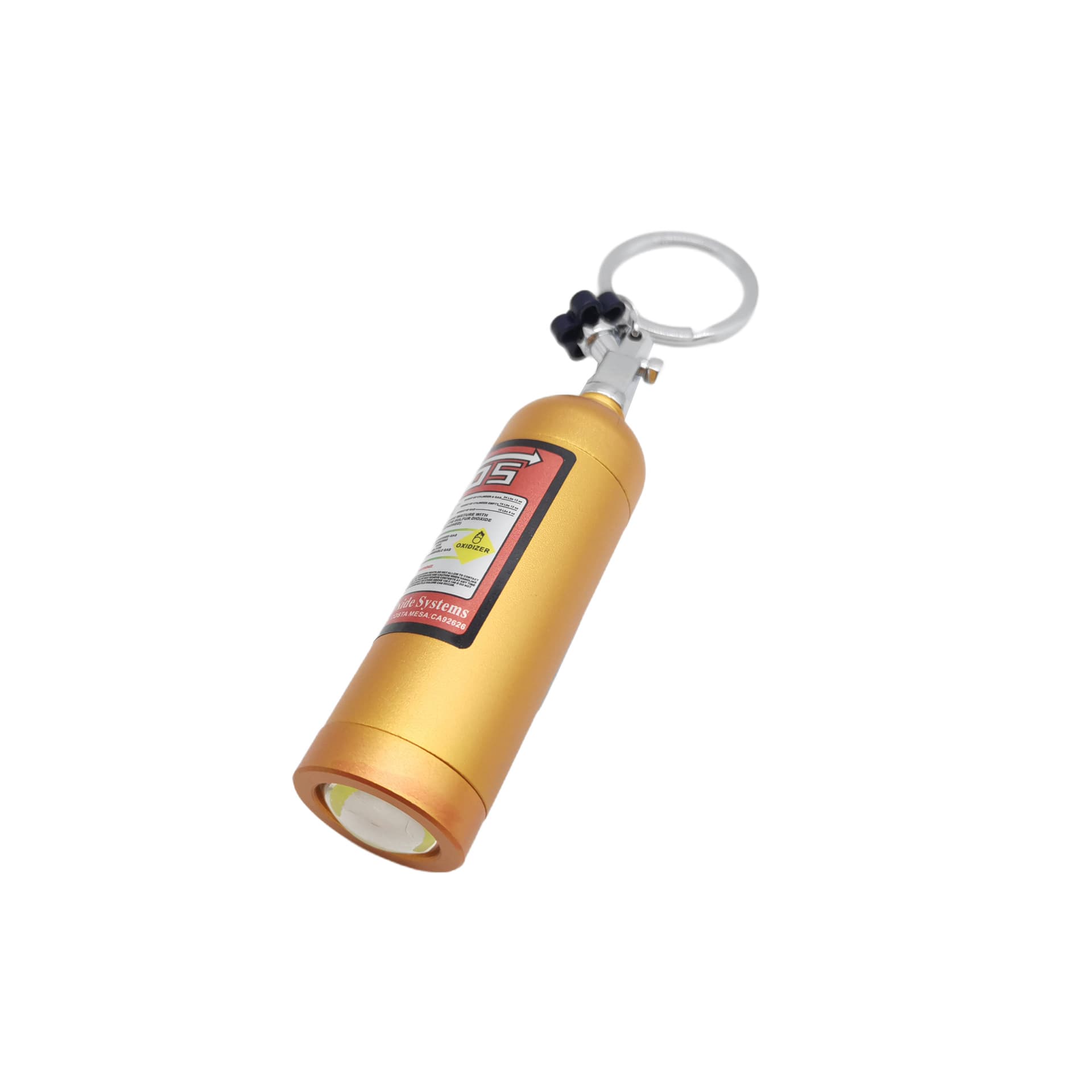 Creative NOS Nitrous Bottle Shaped LED Flashlight Mini High-Brightness Keychain Flashlight Portable Car Emergency Light