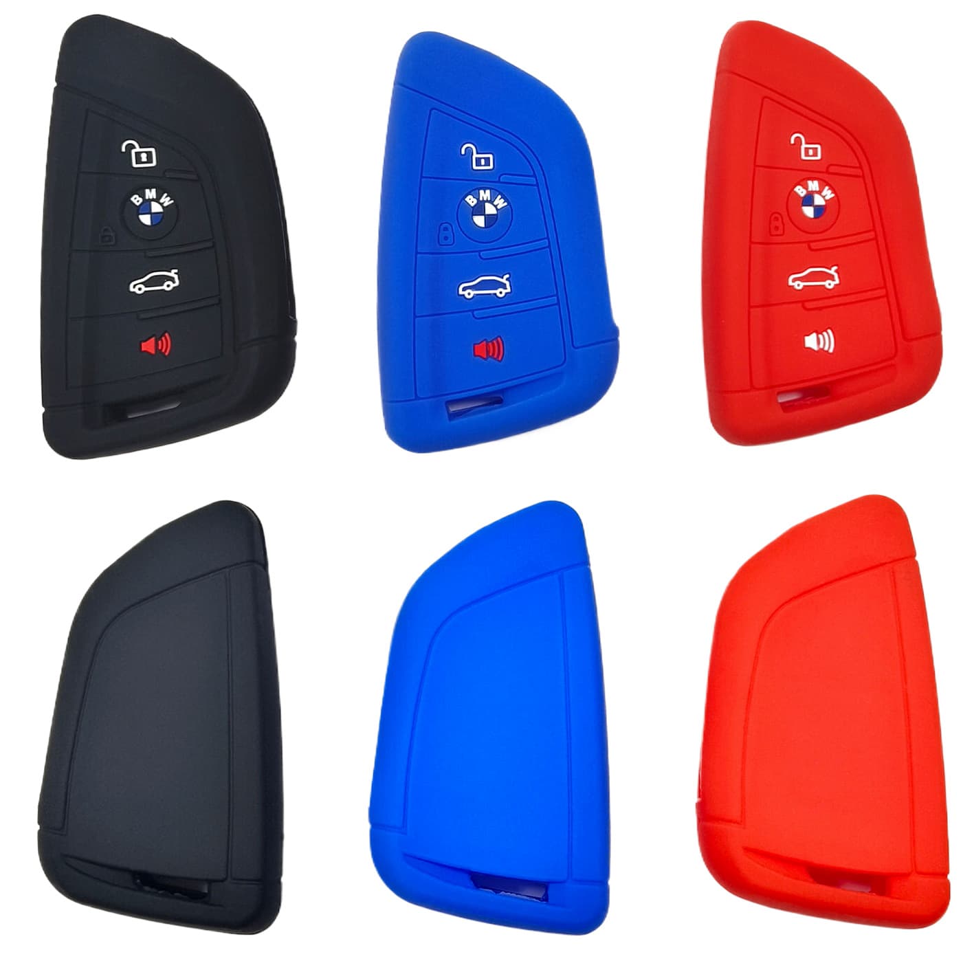 Silicone Key Case for BMW Blade Style 4-Button Remote Key Fits X1 X3 X5 X7 530li