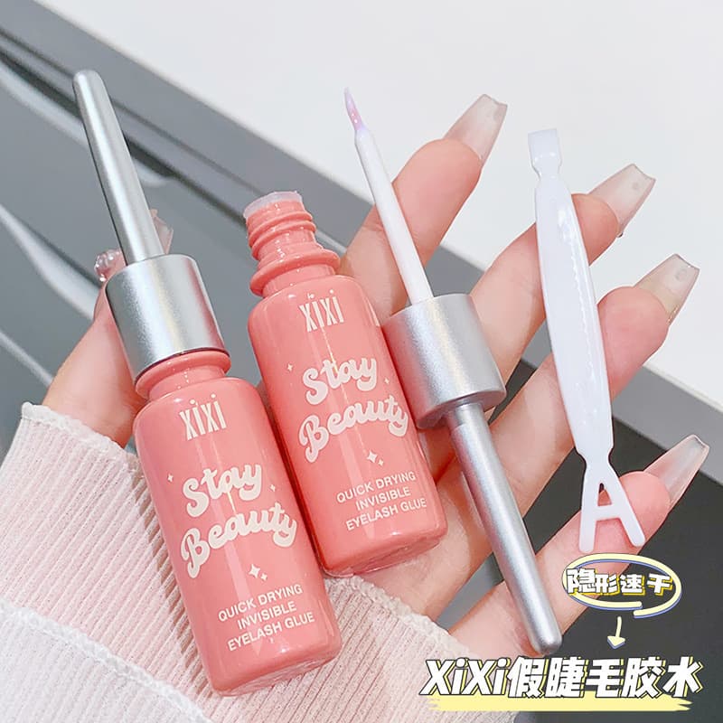 Xixi False Eyelash Glue, Long-Lasting, Gentle, Non-Irritating, Styling Aid, Beauty Tools, Domestic Cosmetics, Affordable for Students