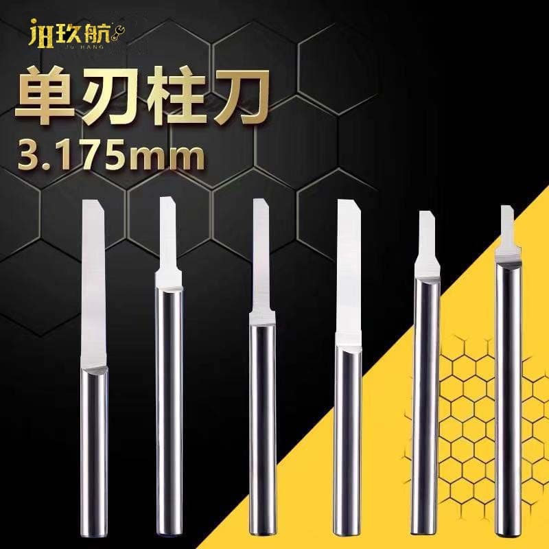 Single Flute Straight Router Bit Wood Cutting Knife Wood Carving Cutter Acrylic PVC Tungsten Steel CNC Engraving Machine Tool