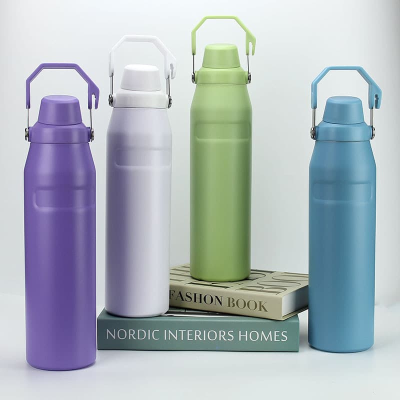 Cross-border 304 Stainless Steel Insulated Cup, High Appearance Outdoor Hiking Travel Cup, Portable Handle Direct Drink Cup