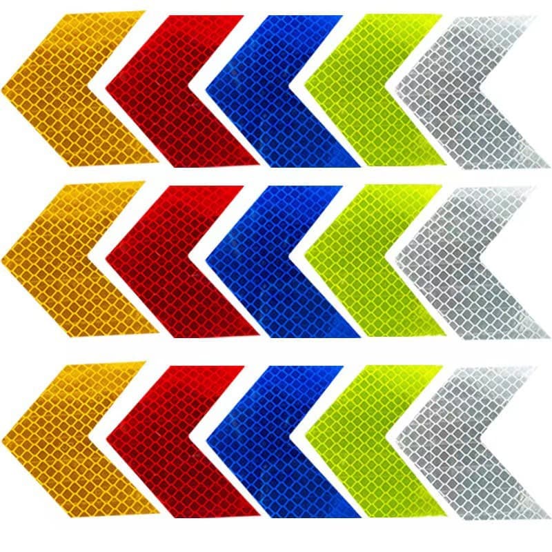 Car reflective sticker arrow rear bumper sticker motorcycle warning sticker electric vehicle rear trunk fluorescent reflective sticker