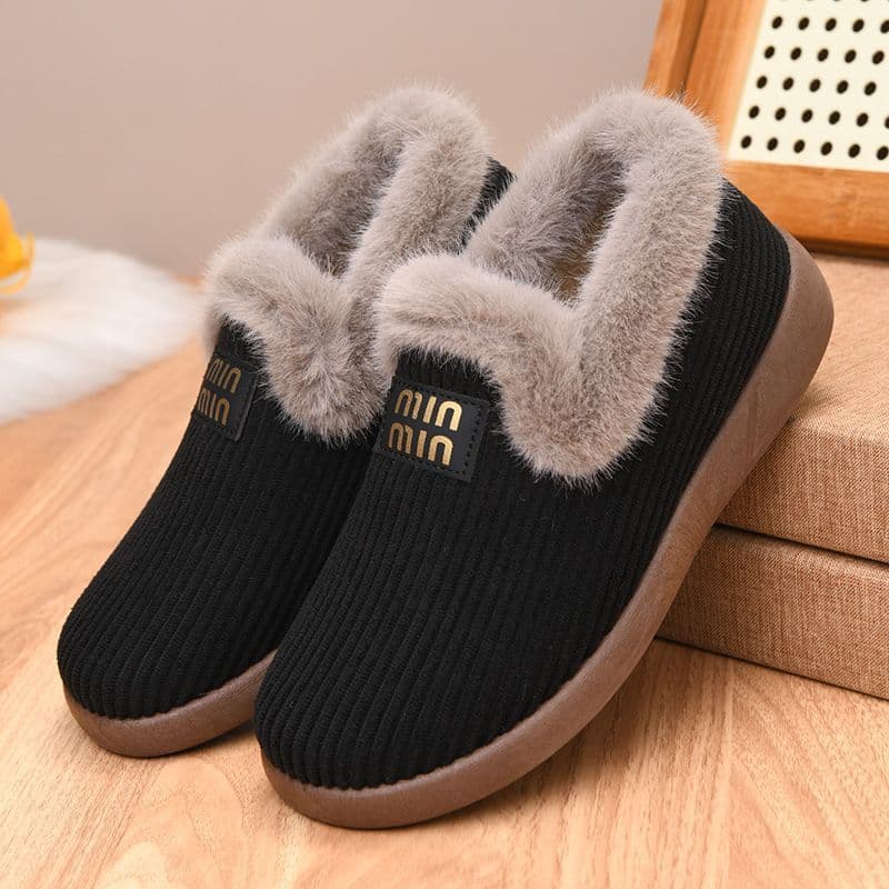 Winter Fleece-Lined Warm Shoes Beijing Cloth Shoes Women's Shoes Middle-Aged and Elderly Mother Shoes Anti-Slip Senior Shoes Casual Shoes