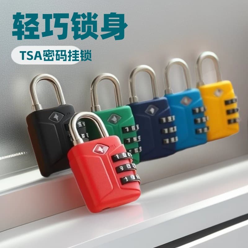 Foreign Trade New TSA007 TSA Lock ABS Lightweight Lock Body Luggage Gym Cabinet Combination Padlock