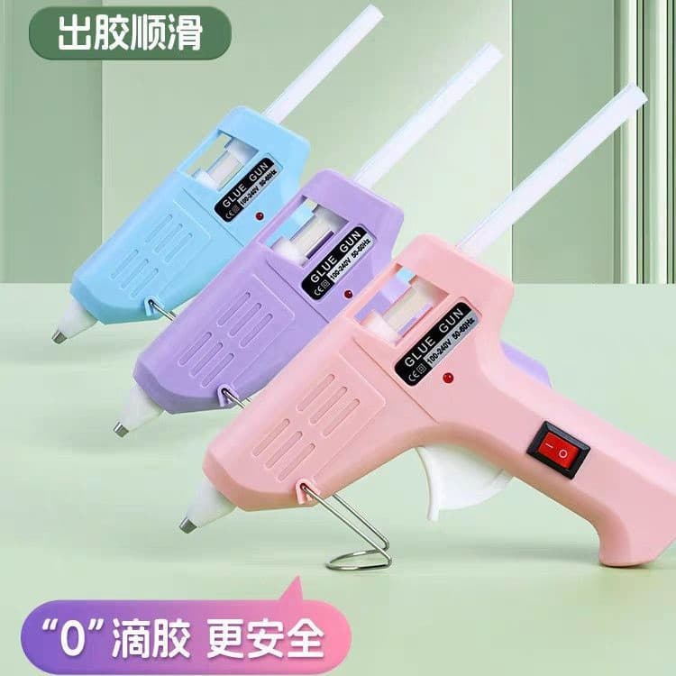 Hot Melt Glue Gun for Home Use, Children's Glue Gun, Low Power, Small Size for Dormitory Crafts, Anti-Scald for Kindergarten, 7mm Glue Stick Glue Gun