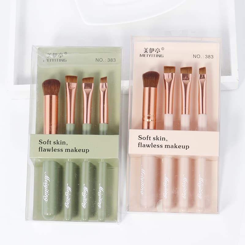 Portable Fashionable Makeup Brushes Set Beauty Tools Eye Shadow Cheek Blush Brush Artificial Fiber Long Handle Cosmetic Brushes