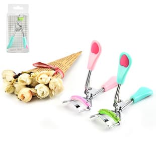Wholesale Eyelash Curler, Colorful Plastic Heart-Shaped Flat Handle, Localized Long-Lasting Curl Setting, Mini Eyelash Tool for Beginners