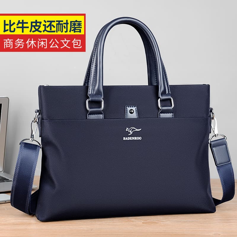 New style Oxford cloth men's handbag, multi-functional document bag, business briefcase, casual office shoulder crossbody bag