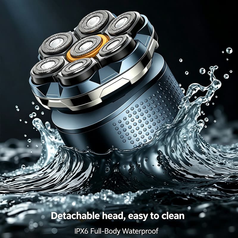 Full Waterproof Bald Shaver High Speed Motor Recharge Razor
