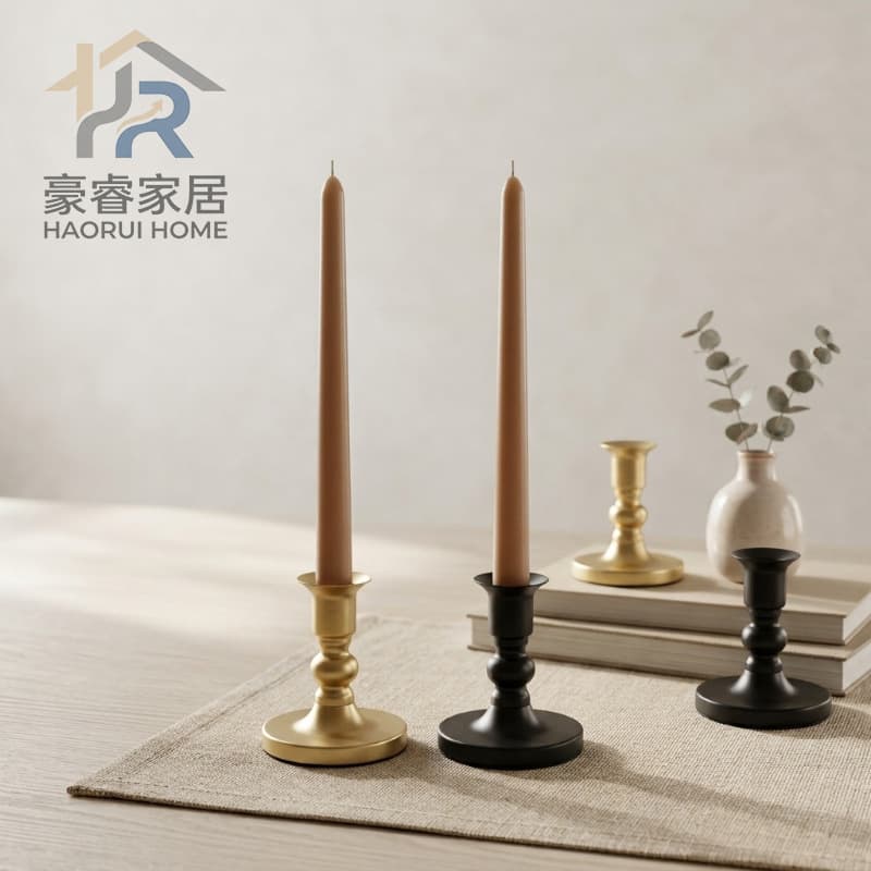 Retro European style ins candle holder wedding decoration tea cup candle holder black iron candle holder crafts manufacturer wholesale