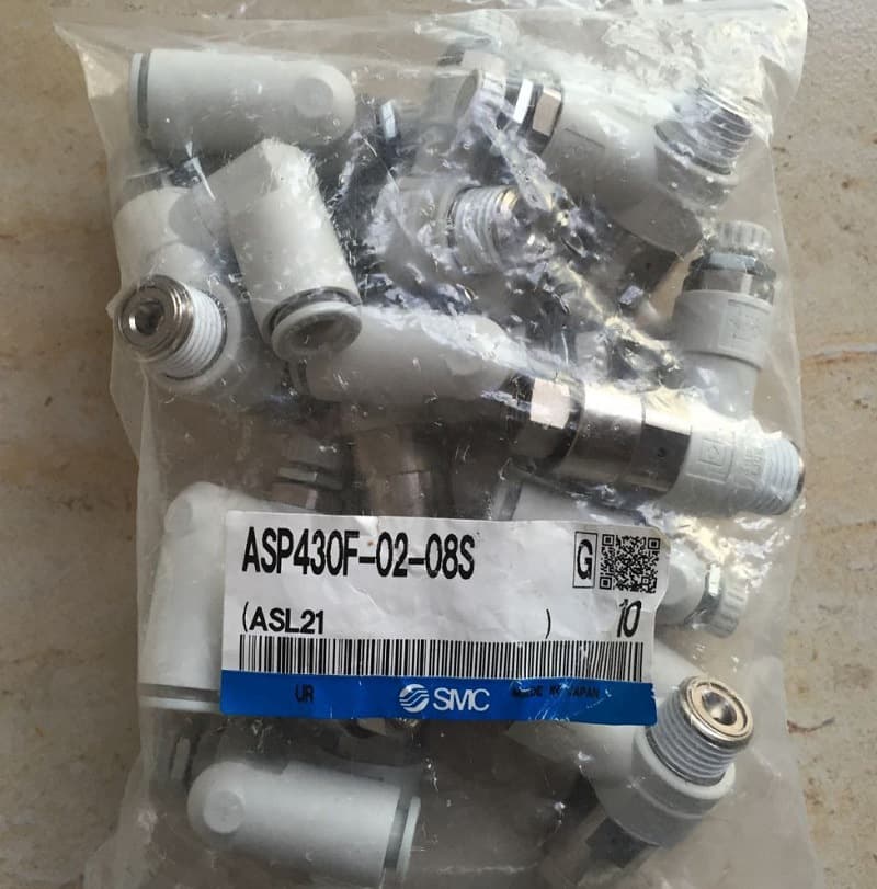 Original SMC Throttle Valve ASP530F-03-10S ASP530F-03-08S Pilot Check Valve Speed Control Genuine