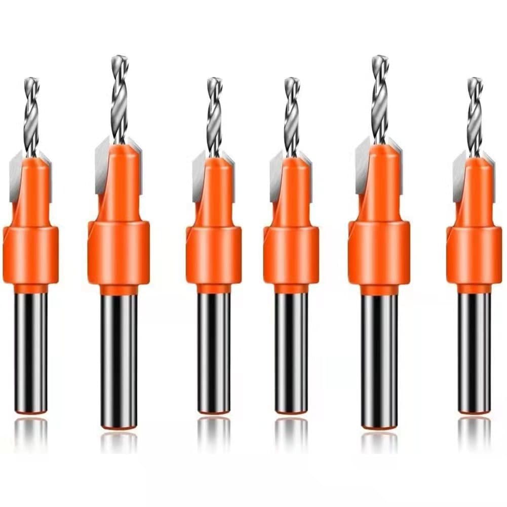 Woodworking Countersink Drill Bit Cone Drill Bit Alloy Head Step Countersink Furniture Installation Screw Drill Bit