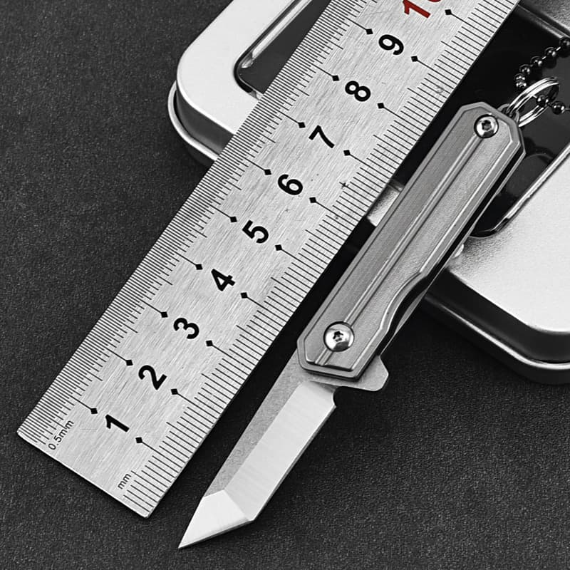 Factory Wholesale Titanium Alloy Folding Knife High Hardness Powder Steel Small Folding Knife Outdoor Portable Mini Fruit Knife