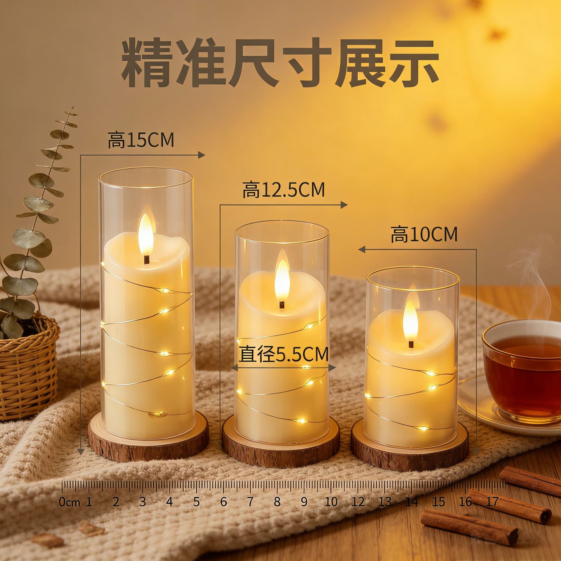 LED Electronic Candle Concert Candle Decoration Murder Mystery Atmosphere Light Remote Control Candle Christmas Night Light