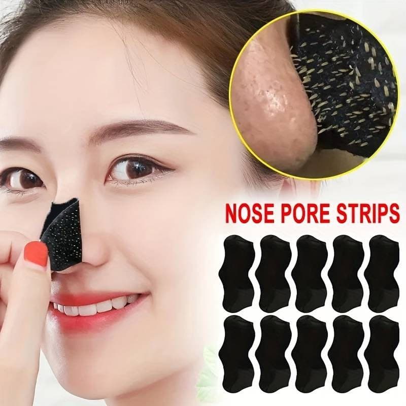 Cross-border Blackhead Nose Strips Charcoal T-Zone Pore Cleansing Peel-off Nose Mask