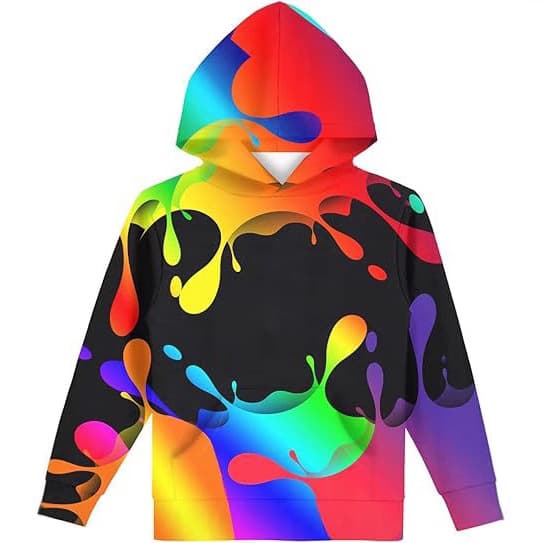 Hgvoetty Boys Girls Hoodie 3D Print Hooded Sweatshirt for Kids Pullover with Pocket