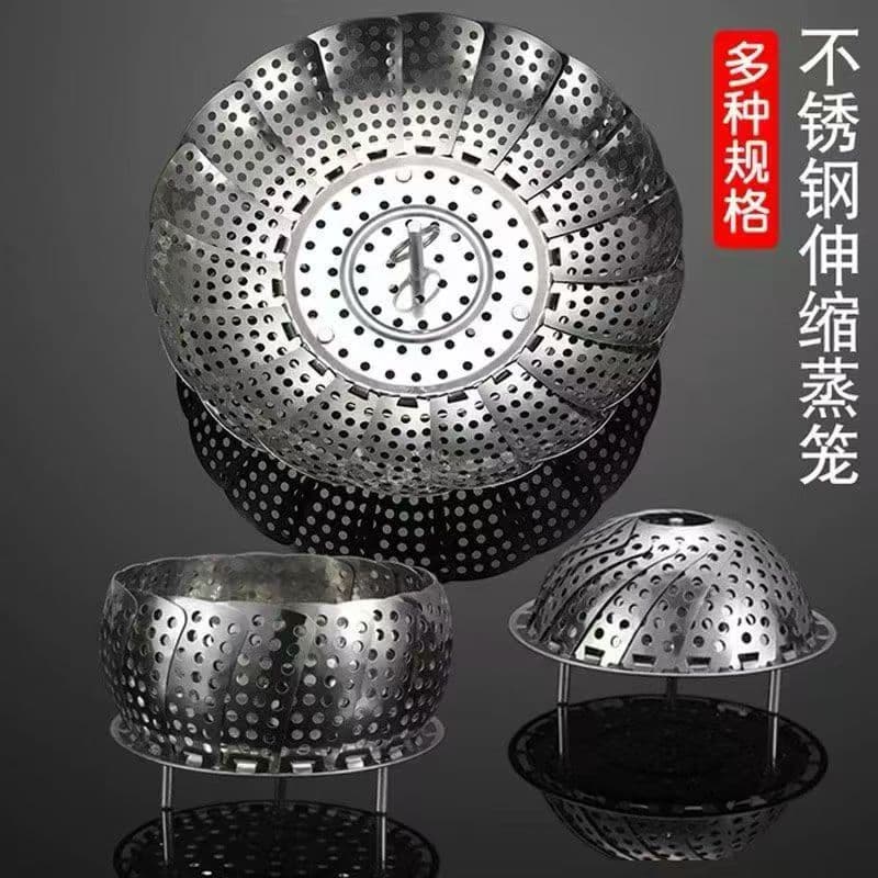 Stainless Steel Steaming Tray Steamer Thickened Water Separation Steaming Basket Kitchen Fish Steaming Tool Breakfast Steaming Bread Bun Cooking Utensil