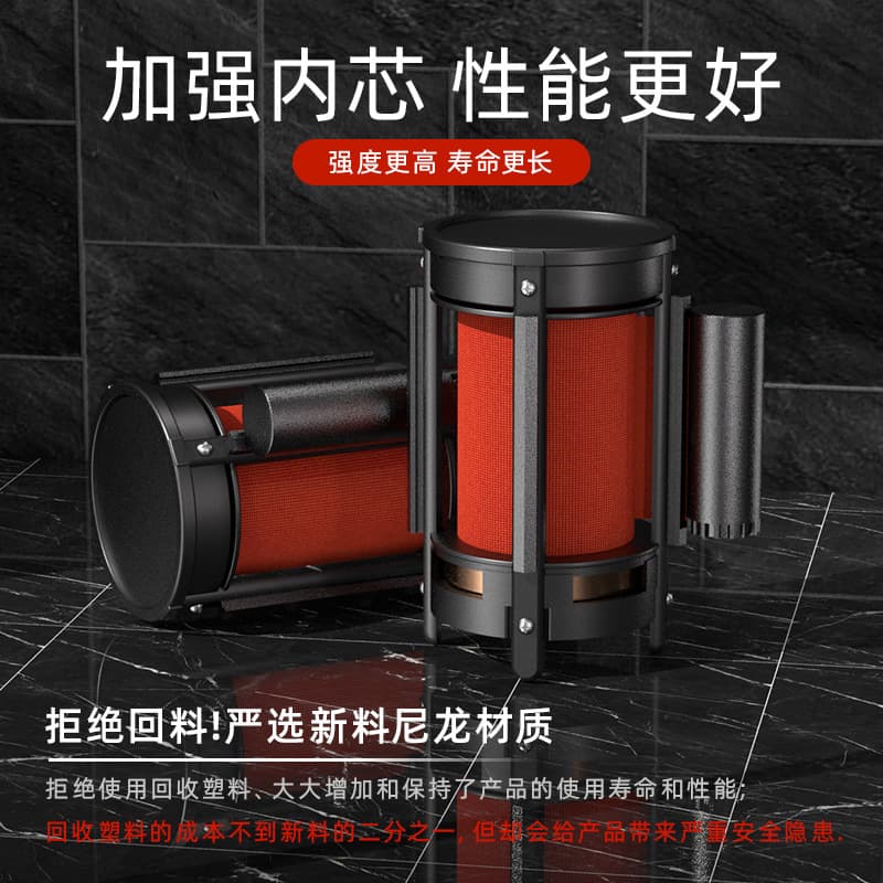One-meter line barrier queue retractable isolation belt airport protective fence warning isolation line customizable logo printing