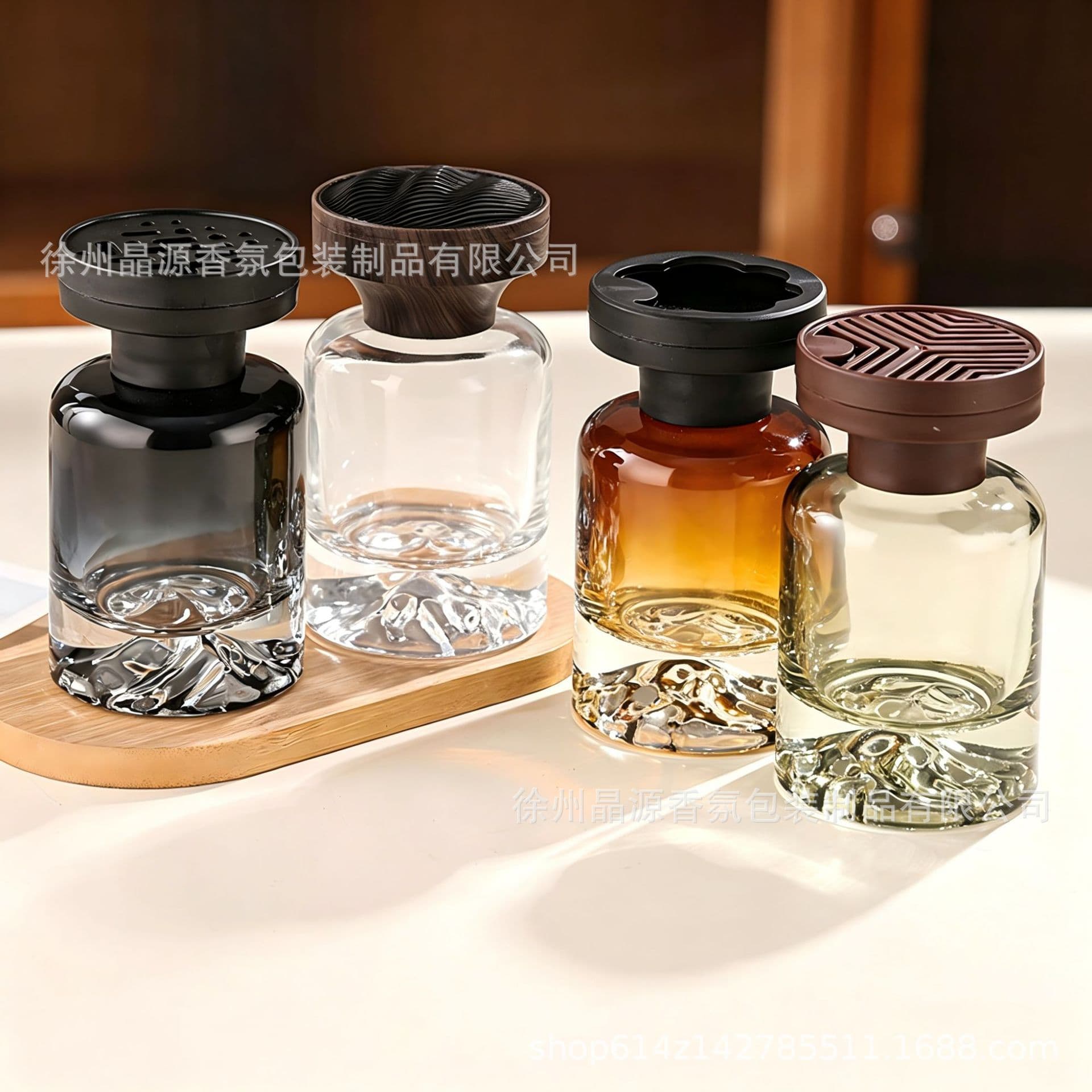 Wholesale Stock Thickened Glass Bottle Flameless Aromatherapy Bottle Car Aromatherapy Bottle Empty Bottle Volcano Bottom Thickened Aroma Diffuser Bottle