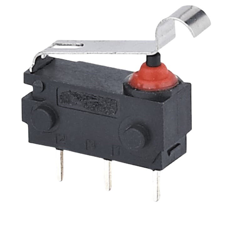 Wholesale bent lever press micro switch, long lever press reset micro switch waterproof, IP67 large micro switch