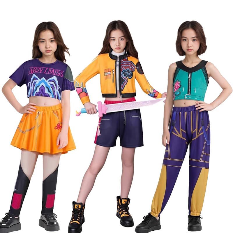 Hunting Magic Girls Group K-Pop Star Rumi Milazoi Cosplay Costume Korean Wave Cosplay Children's Performance Outfit