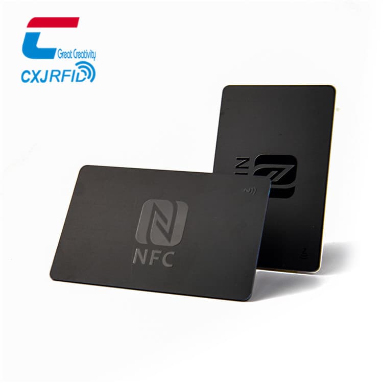 Matte Black NTAG216 NFC Smart Card Black PVC NFC RFID Card
