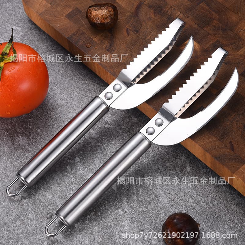 Stainless Steel Household Fish Belly Knife, Multi-functional Fish Scaling and Gutting Tool