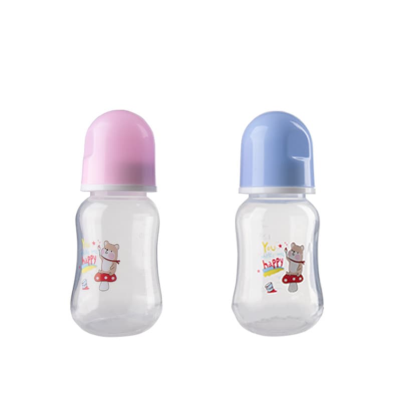 New 150ml PP food-grade plastic bottles for pets, used for drinking water, medicine feeding, and feeding, with PVC nipples, wholesale from the manufacturer.