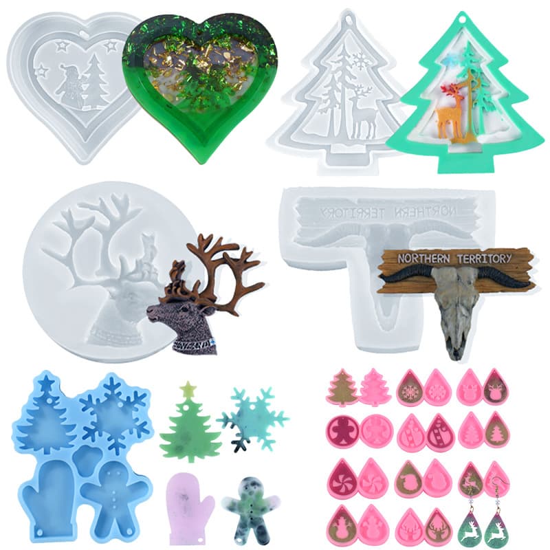 34 Resin Molds Christmas Halloween Ghost Candle Mold DIY Aromatherapy Stone Silicone Mold