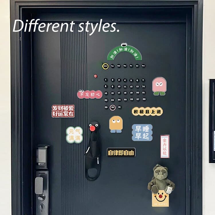 Full of energy 2025 new style refrigerator magnets personalized creative wealth magnetic stickers decorative strong magnetic suction