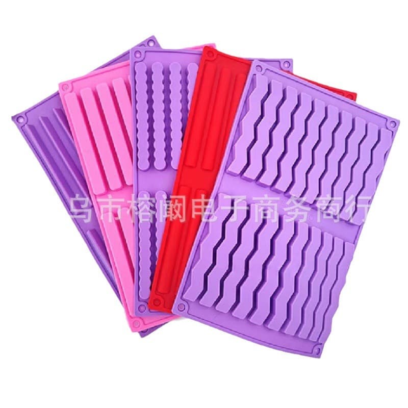 20-Cavity Long Cylindrical Silicone Wax Bottle Candy Mold, Chocolate Mold, Baby Food Making Tool, Ice Strip Mold