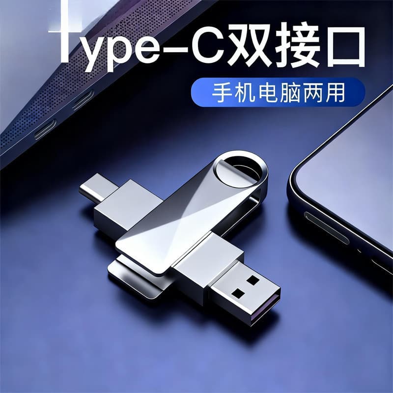 U disk 256GB large capacity high-speed usb mobile phone and computer dual-purpose typec dual interface office car universal USB disk