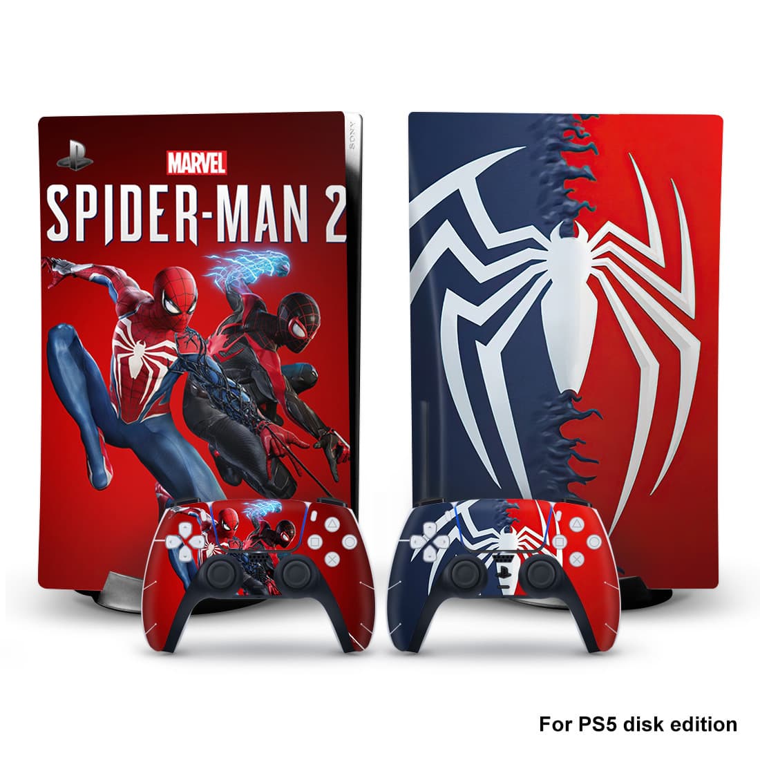 Compatible with PS5 Series PS5 Disc Edition Half-Cover Console Sticker, Dustproof and Scratch-Resistant