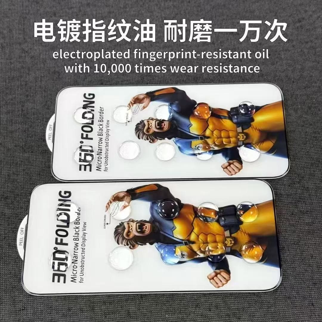 Compatible with iPhone 15 O-Fold 13/14 Ultra Strong Tempered Glass Film 14PRO Full Screen Dust-Proof Film O-Fold Ultra-Thin Film
