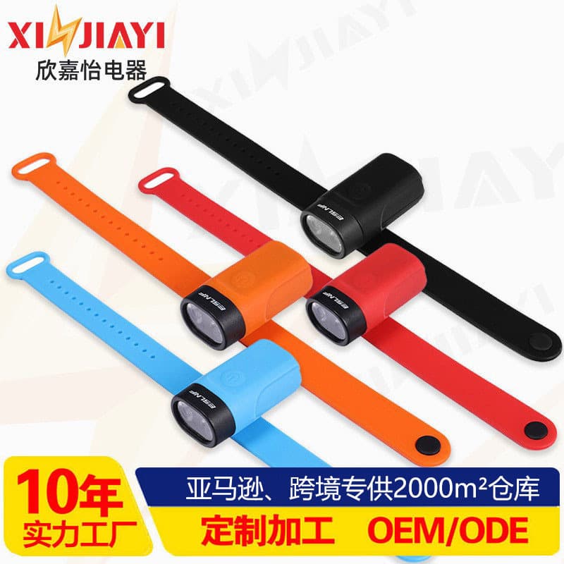 Multifunctional LED helmet light, warning light, USB rechargeable outdoor sports night running bicycle light
