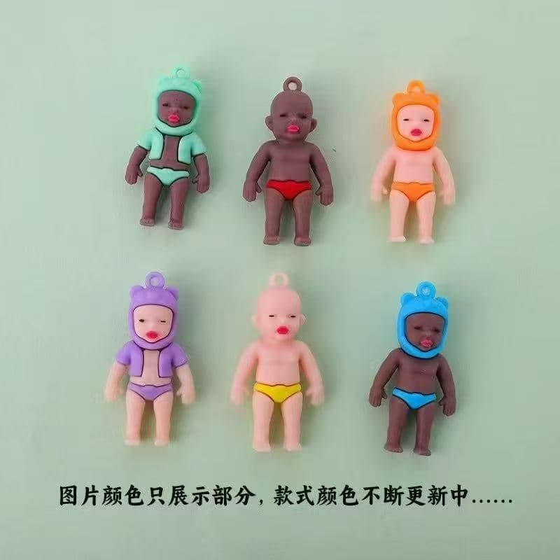 Cross-border hot selling Natasha keychain schoolbag pendant Heiwa children's bag pendant transparent color changeable
