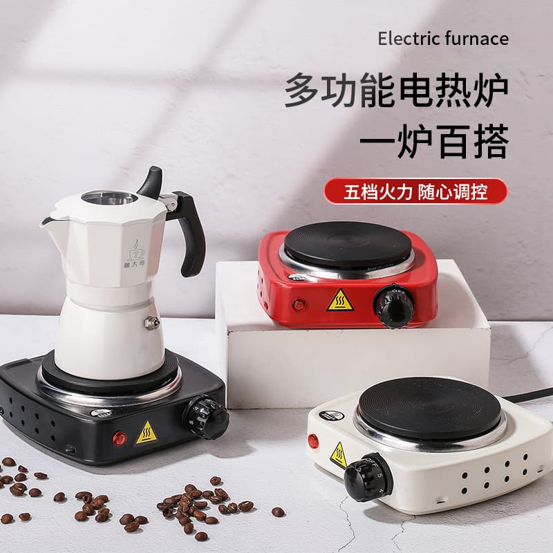 Kitchencj Coffee Warmer Electric Stove with Adjustable Temperature, Mini Tea Brewing Electric Stove, Ceramic Hob