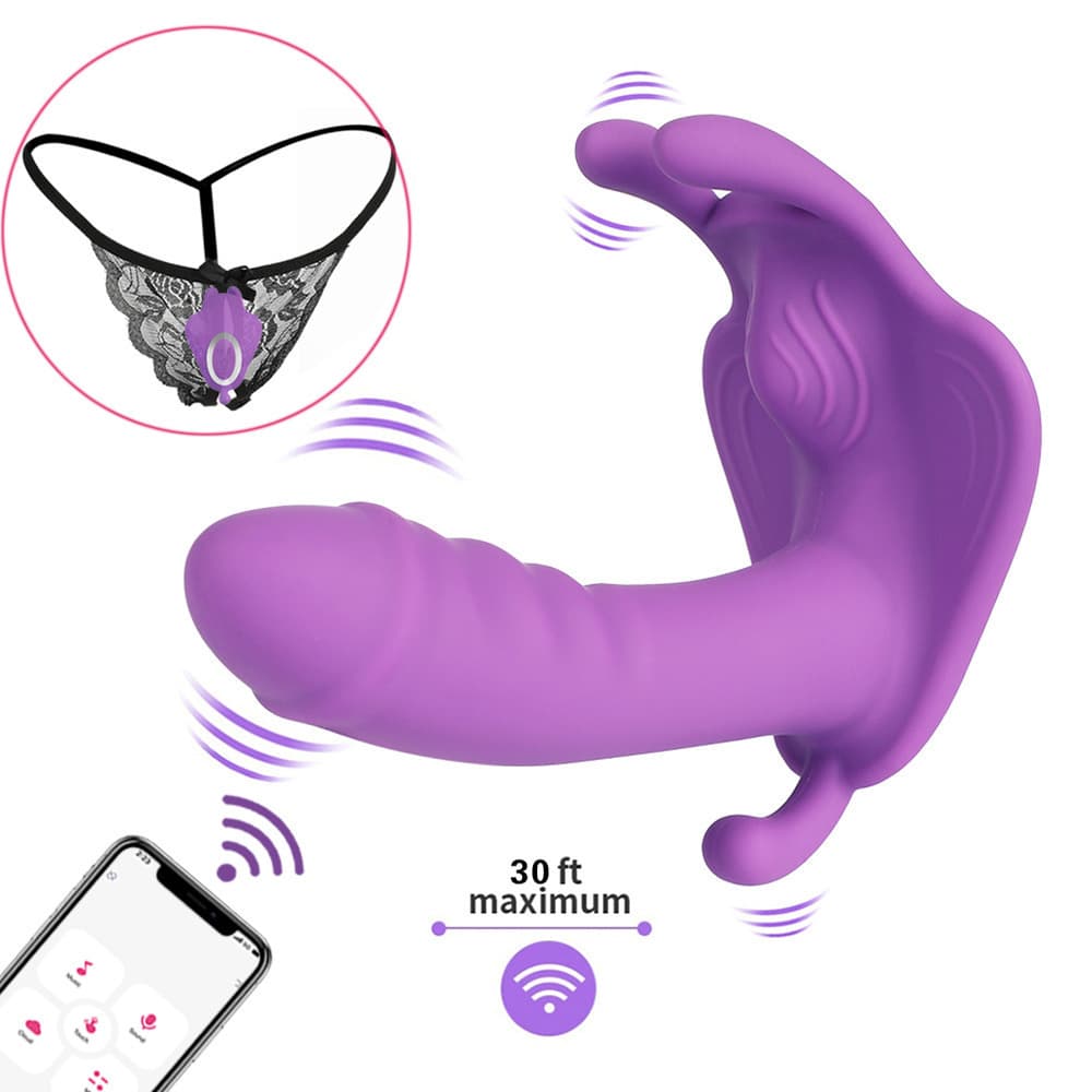 Hot Sale Women's Wearable Butterfly Vibrating Egg Orgasm Strong Vibration Wireless Remote Control Long Distance Flirting Multi-Frequency Adult Vibrator