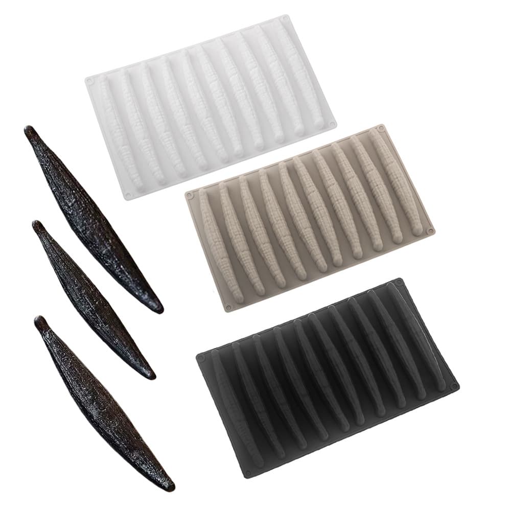 Shenhong New Simulation 10-Cavity Vanilla Bean Cake Mousse Silicone Mold Multi-Cavity Cucumber French Chocolate Baking