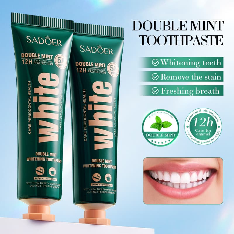SADOE Double Mint Whitening Toothpaste (all in English) - Cleans teeth thoroughly - Cross-border trade wholesale