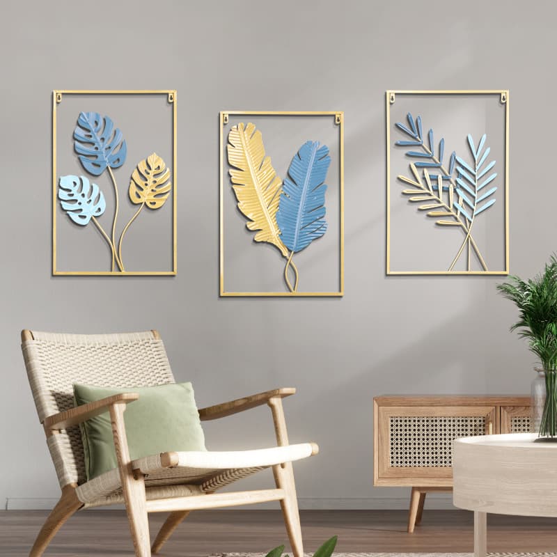 Amazon Hot Selling Simple Iron Wall Hanging Decor for Sofa, TV Background Wall, Dining Room, Entryway Wall Decoration