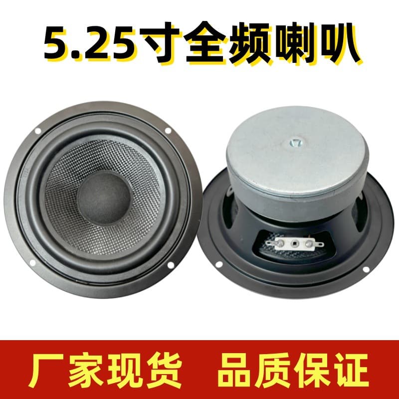 5.25-inch Full Range Speaker Driver, Powerful Bass Fiberglass Woven Cone, Clear Midrange and Mid-Bass