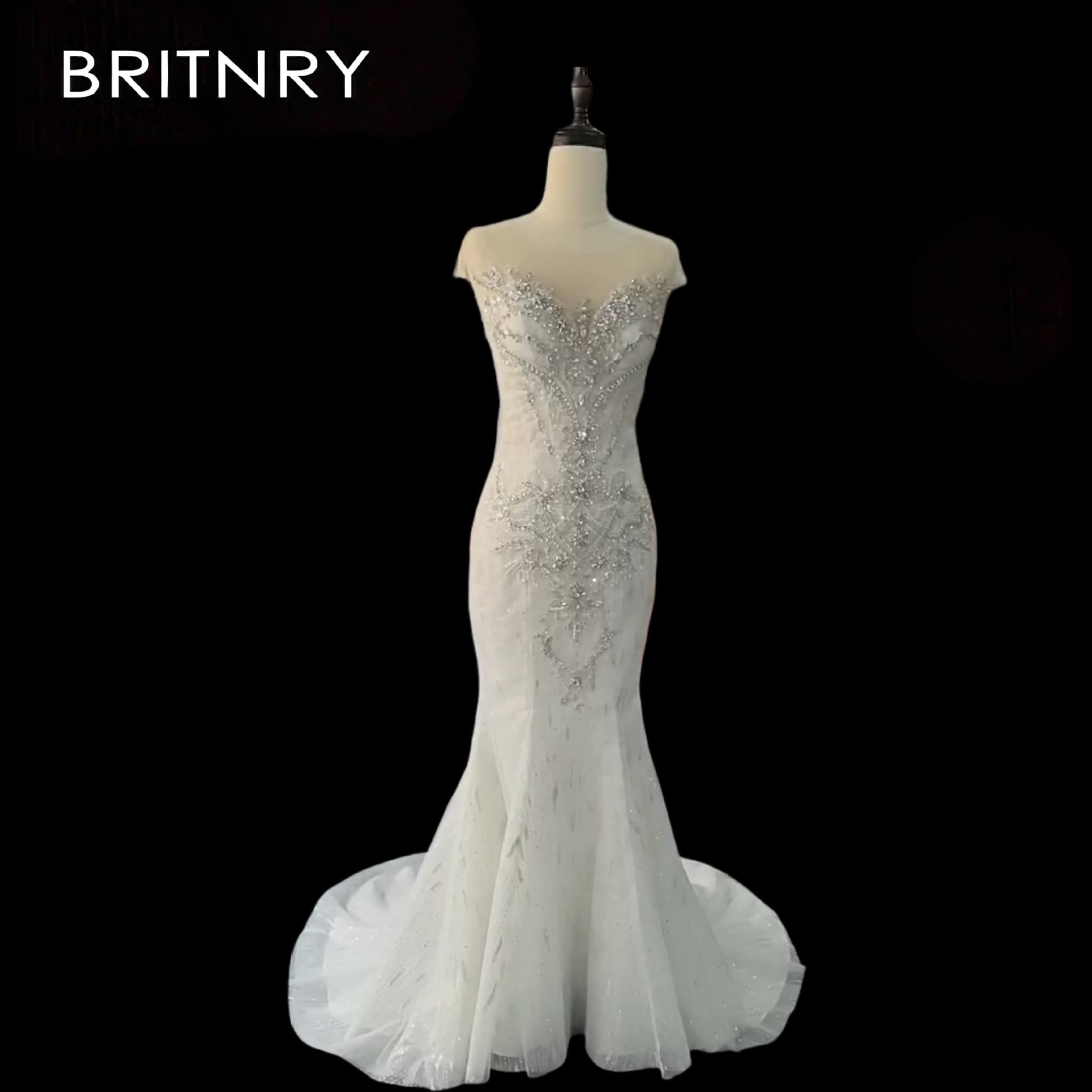Wedding Dress Strapless Beaded Mermaid New Style Slimming High Waist Princess Sexy Wedding Gown