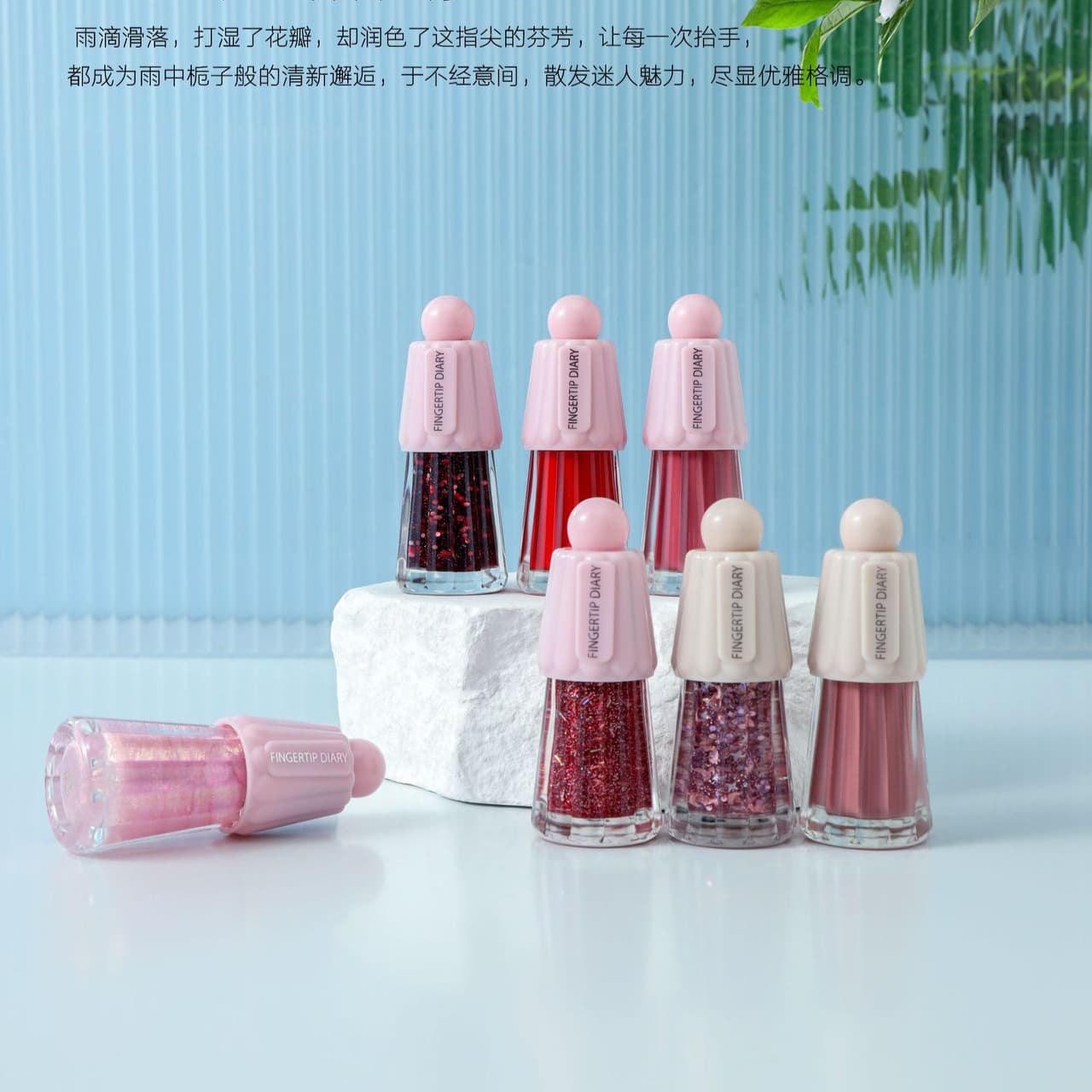 Cross-border BG385 Fragrance Water-based Nail Polish Nude Glitter Cherry Color Nail Polish Non-peel No-bake
