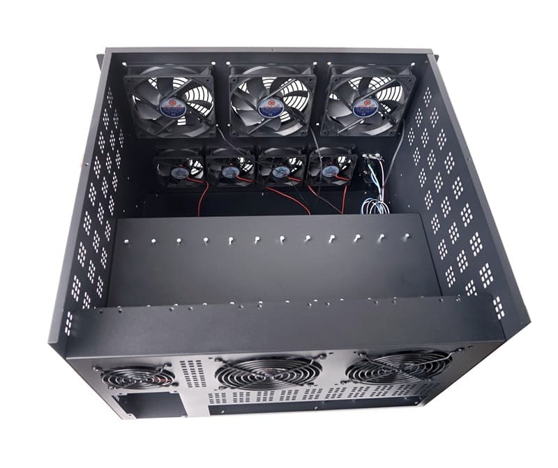 In Stock 6U Chassis Six GPU Case Multi-GPU/Multi-Graphics Card Silent Case ATX Motherboard Case
