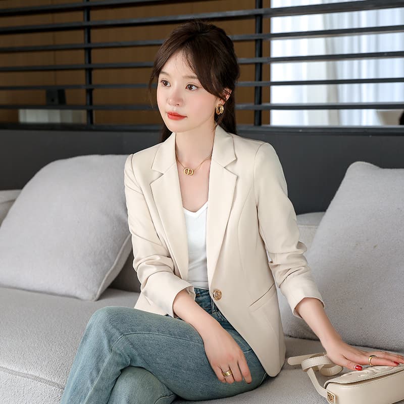 Off-White 2025 Fall New Women's Long-Sleeve Professional Blazer Formal Work Jacket